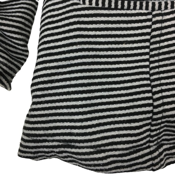 TULLE Jacket Blazer Stripe 3/4 Ruched Sleeve Stretchy Minimalist Classic Size XS - Picture 11 of 15